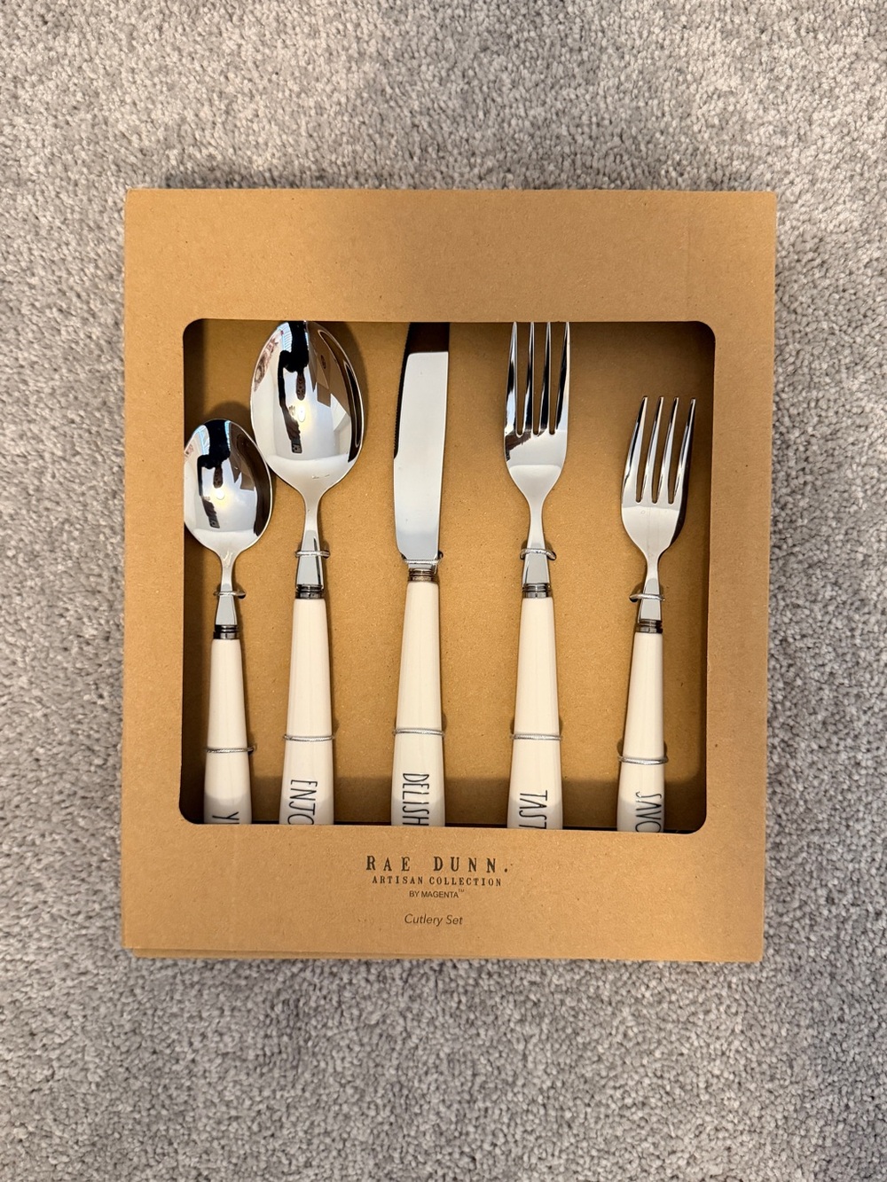 Rae Dunn 5-Piece Cutlery Set